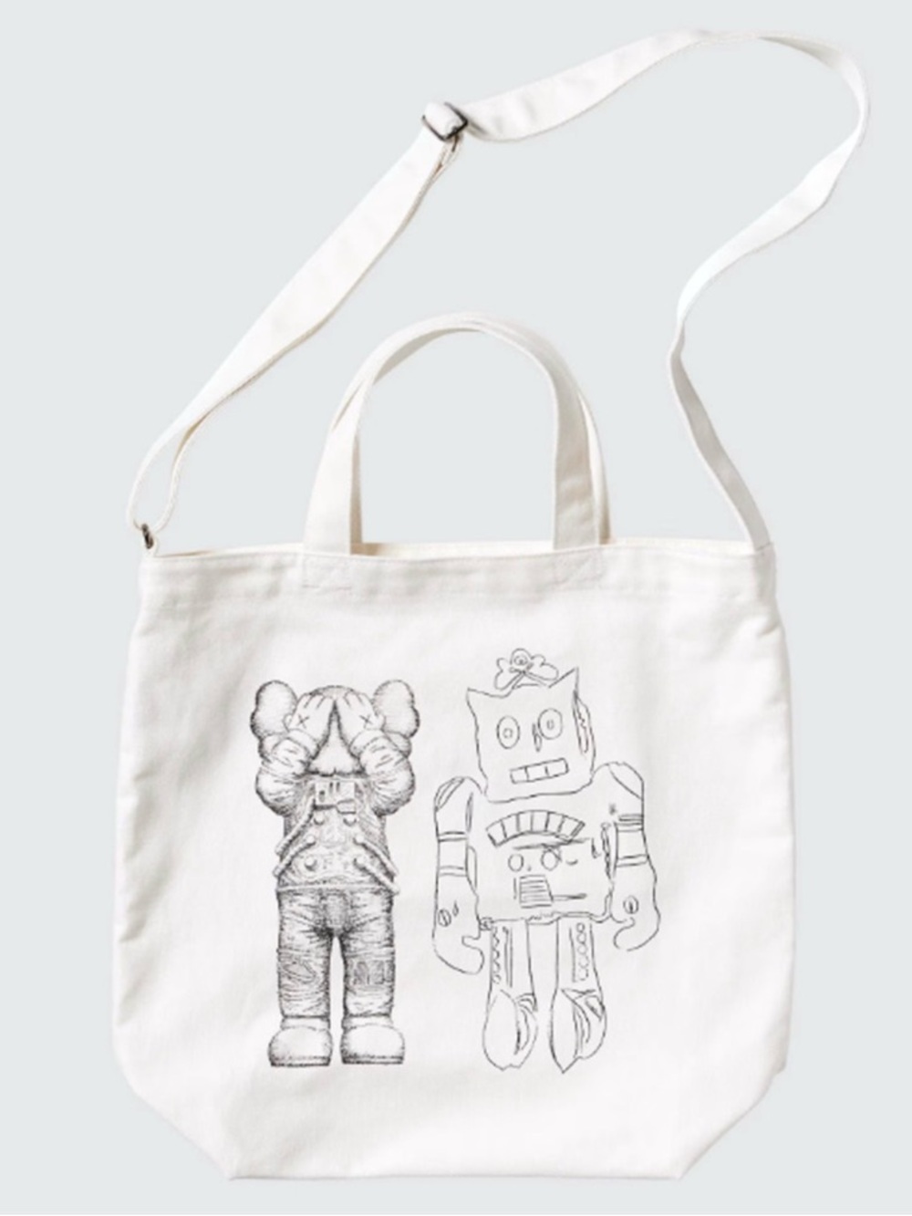 Kaws + Andy Warhol + Uniqlo 2 Way Tote Bag
